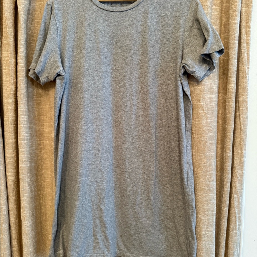 Reformation Gray Cotton T-Shirt Dress L